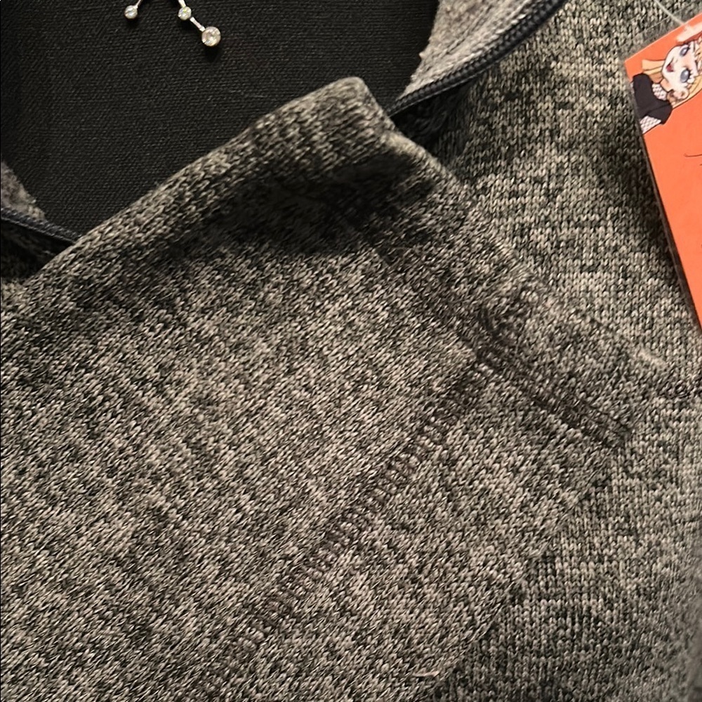 Eddie Bauer Gray Zip Up Sweater with Relaxed Fit - Picture 2 of 4